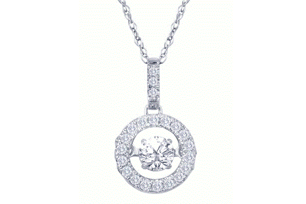 diamond pendant, diamond necklace, heartbeat, kluh jewelers