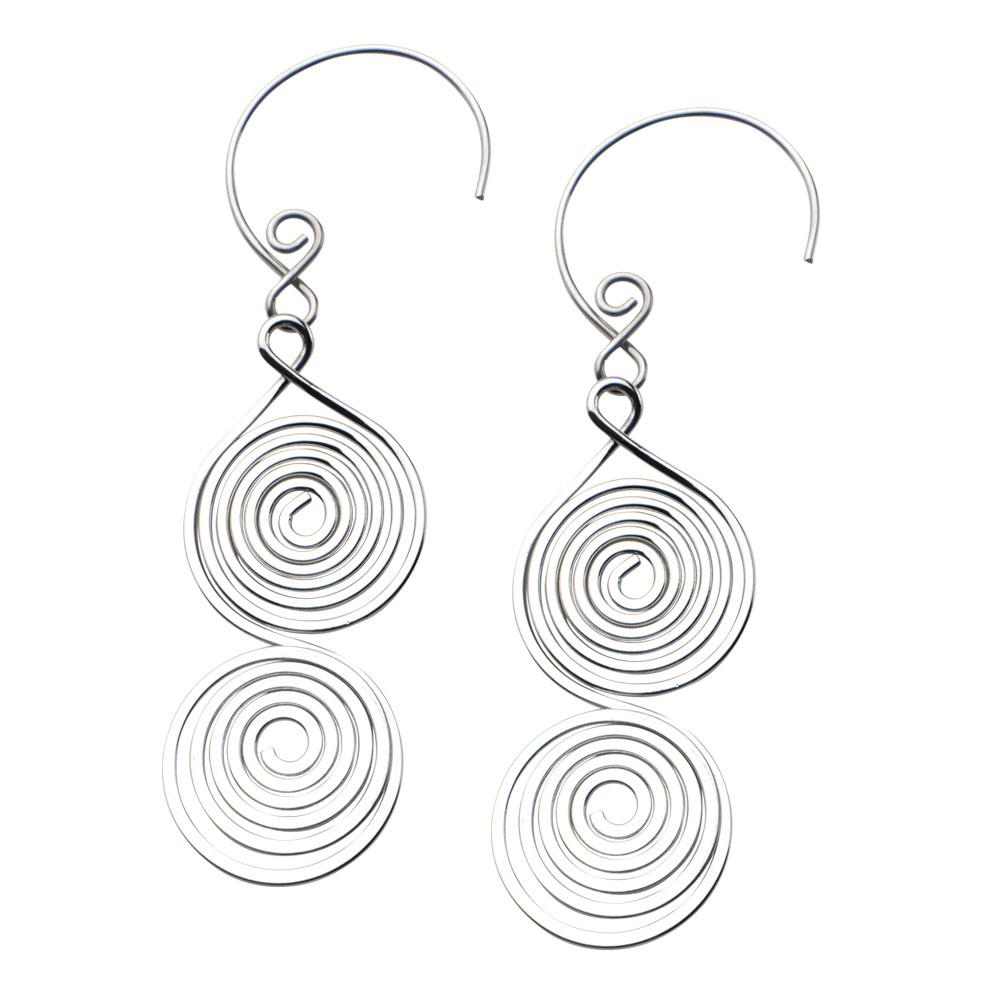 Inox_stainless_steel_spiral_dangle_earrings