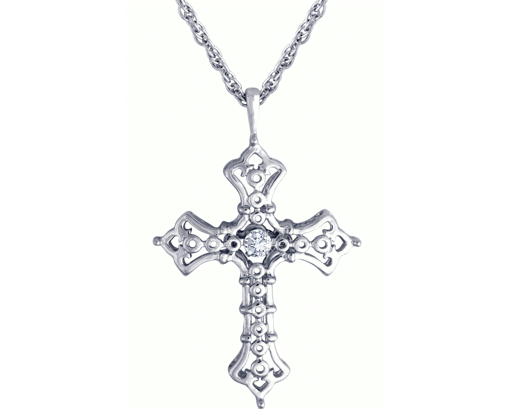 Heartbeat_necklace_cross_sterling_silver_diamond_filigree