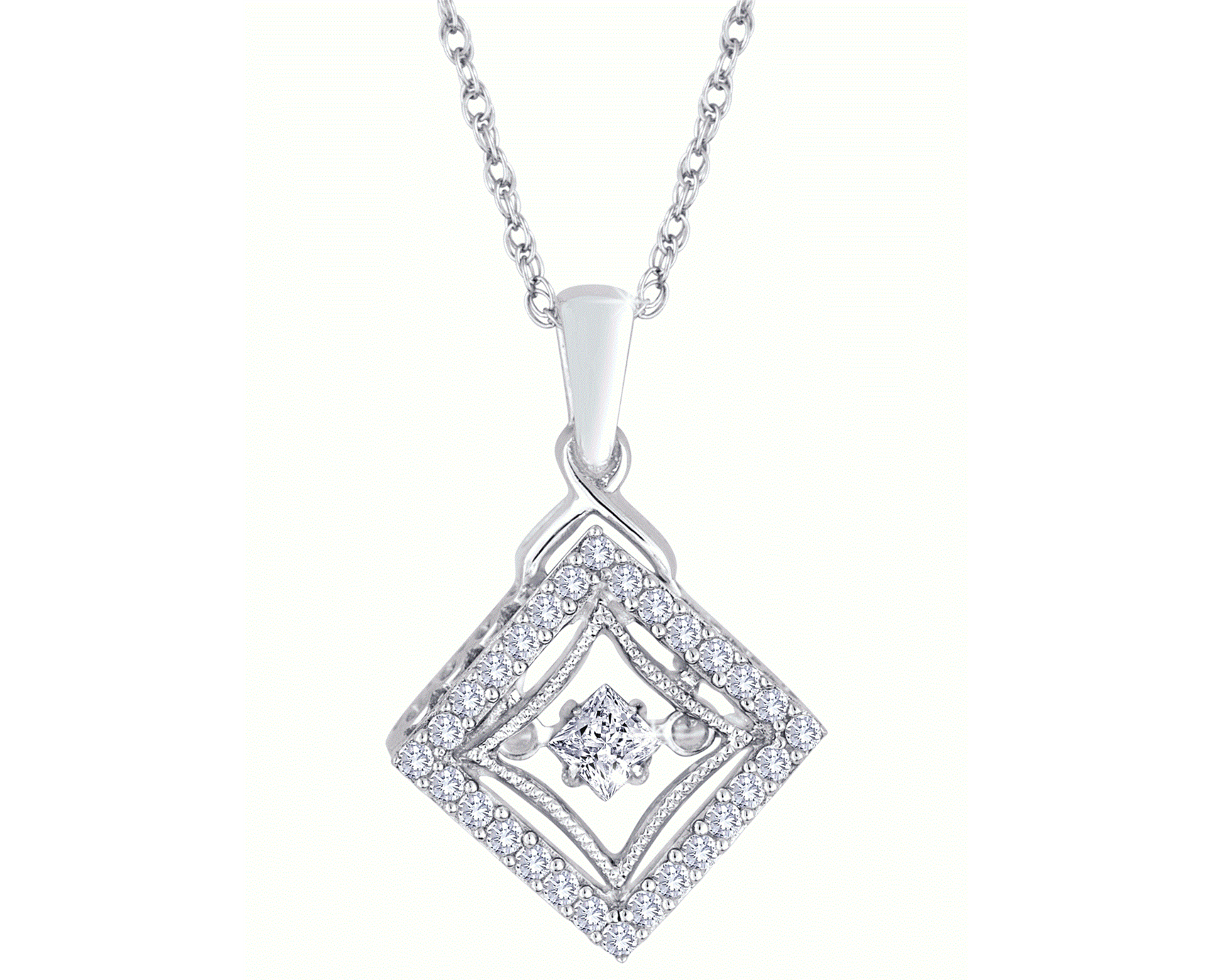 Heartbeat_princess_cut_diamond_halo_square_necklace_white_gold