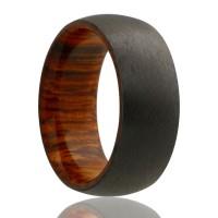 alternative metal, wood ring, men's wedding ring, kluh jewelers