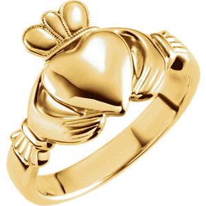 Men's wedding bands, claddagh, gold, kluh jewelers