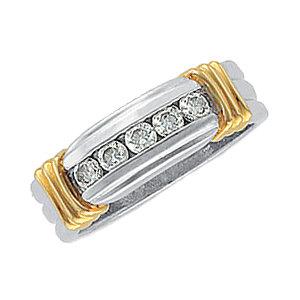 Men's wedding bands, gold and diamond, kluh jewelers