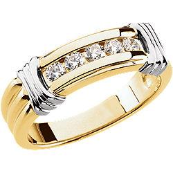 Men's wedding bands, gold and diamond, kluh jewelers