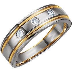 Men's wedding bands, gold and diamond, kluh jewelers