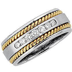 Men's wedding bands, gold and diamond, kluh jewelers